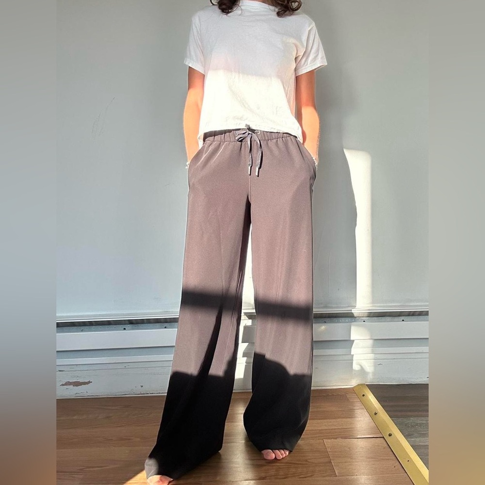 Lululemon black high-waisted wide-leg pants Size 4 - Picture 2 of 8